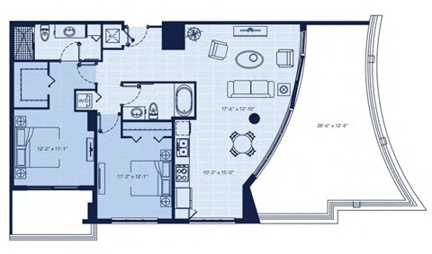 a blueprint of a floor plan of a house at Regatta at New River, Florida